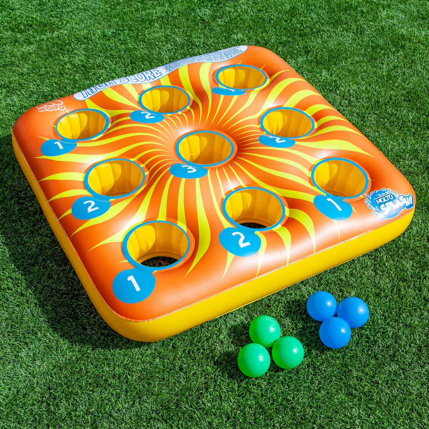 Inflatable 3-in-a-row Toss Game With 6 Balls